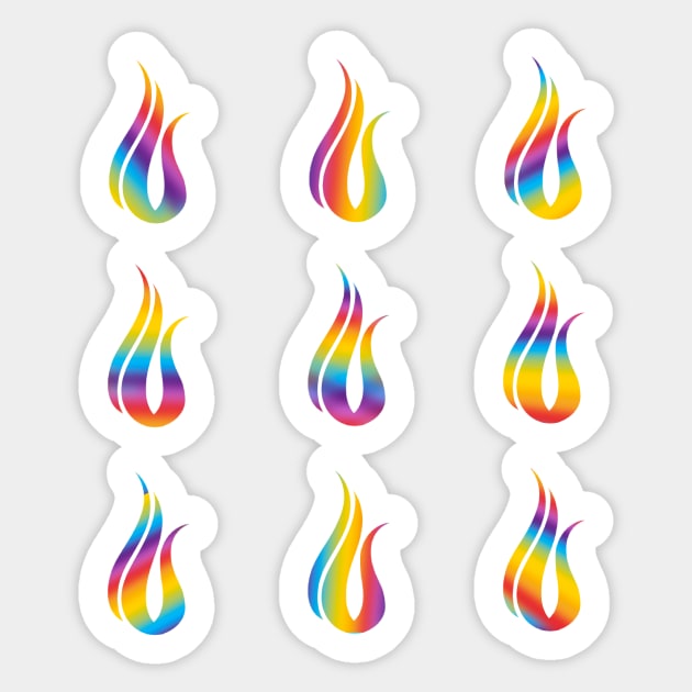 Eating Disorder Recovery Rainbow Stripes Sticker Pack Sticker by GrellenDraws